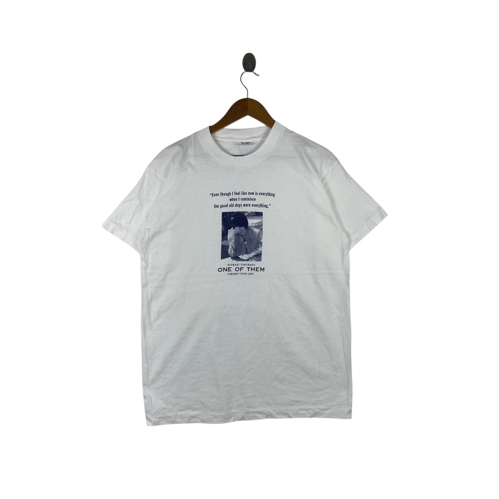 Vintage 1993 HIDEAKI TOKUNAGA Japan Solo Singer Tour Tee Shirt Top One Of Them Concert