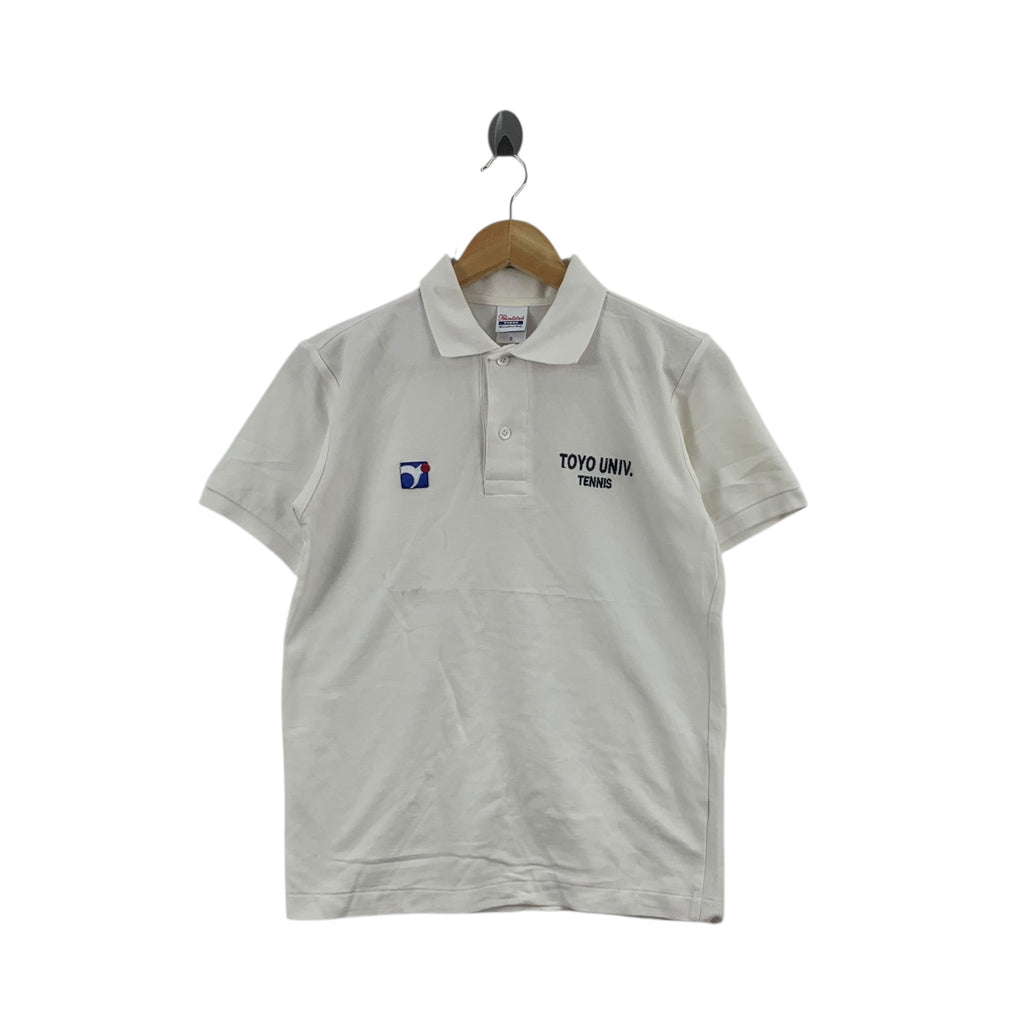 TOYO UNIVERSITY TENNIS CLUB Embossed Logo Polo Tee Shirt Top Collegiate Alumni