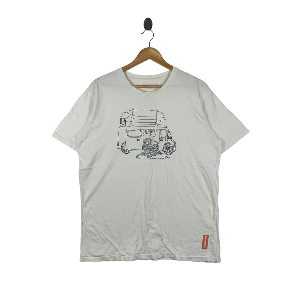 PATAGONIA USA OUTDOOR Recycling Organic Cotton Tee Shirt Top Common Thread Program