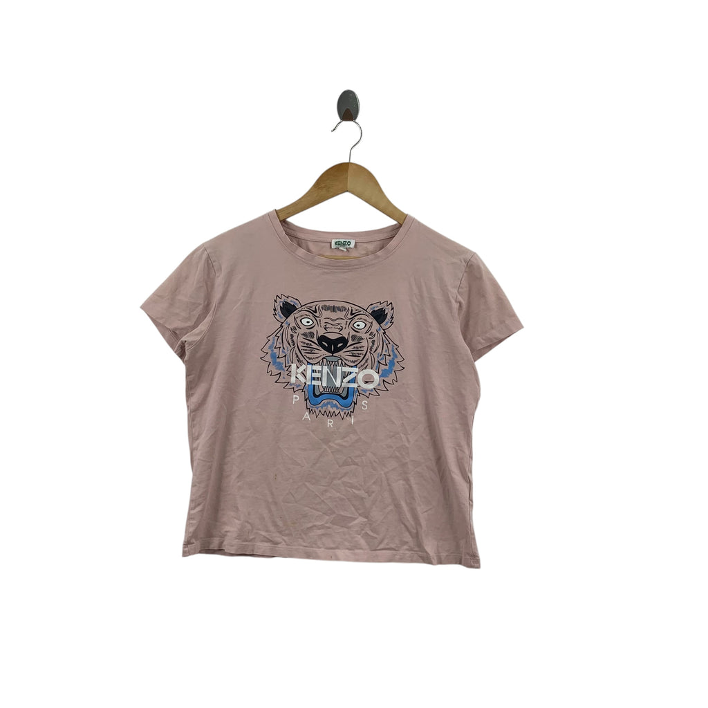 KENZO PARIS Tiger Roar Cropped Top Tee Shirt Top Made In Japan