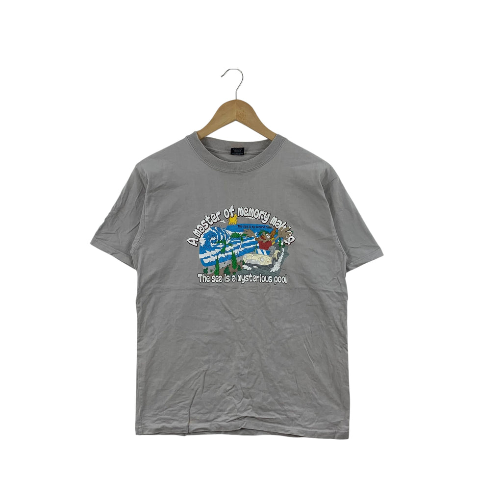 Vintage SOMEDAY SURF The Sea Is Mysterious Cartoon Tee Shirt Top Memory Making Big John