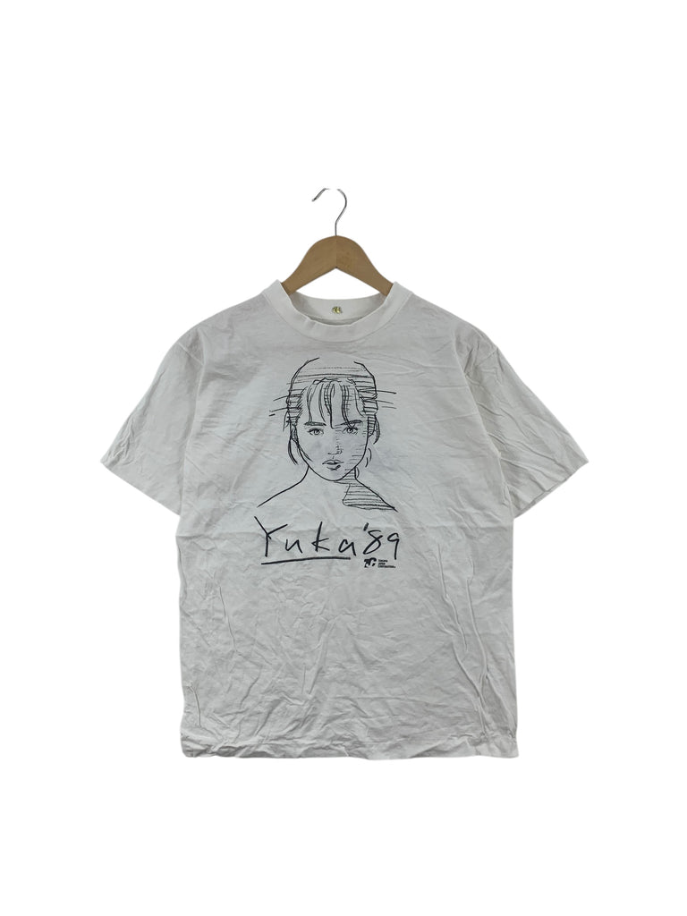 Vintage 1989 YUKA ONISHI BRIDGE Album Sukeban Deka Tee Shirt Top Album Japan Idol Promo
