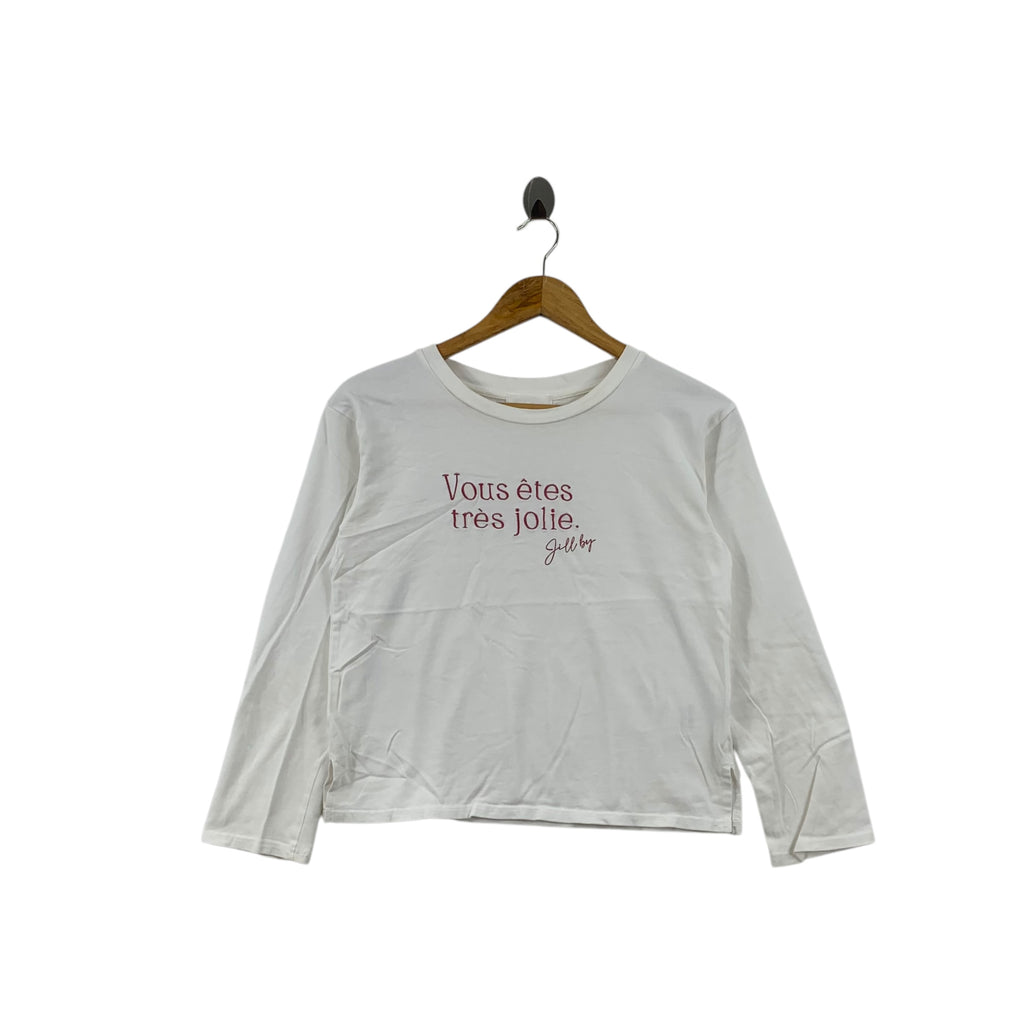 Vintage JILL STUART New York Vous Etes Tres Jolie Tee Shirt Top Long Sleeve