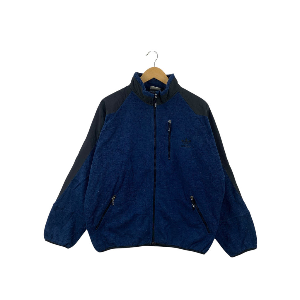 Vintage 90’ ADIDAS ORIGINALS TREFOIL Zipper Fleece Jacket Outdoor Windbreaker Sweater