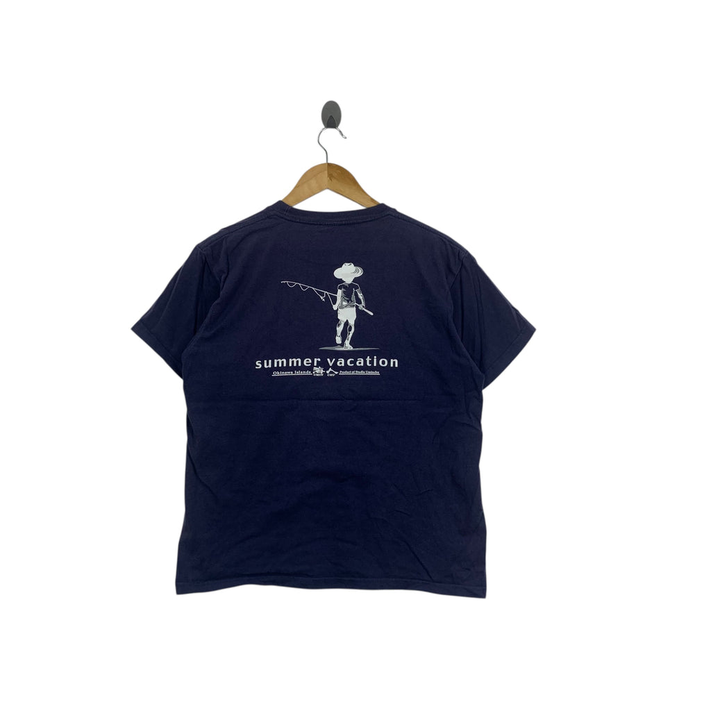 UMINCHU OKINAWA STUDIO Summer Vacation Tee Shirt Top Fishing Island