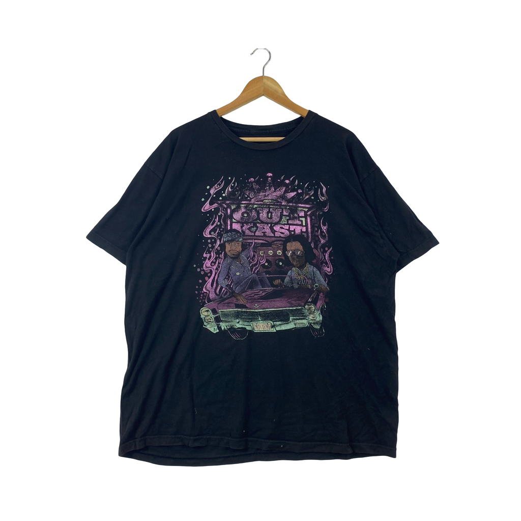 Vintage OUTKAST GRAPHIC   Flame Car Print Hip Hop Streetwear Tee Oversized Fit
