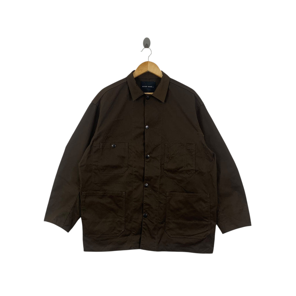 NIKO AND … JAPAN Collection Chore Worker Brown Jacket Parka Windbreaker