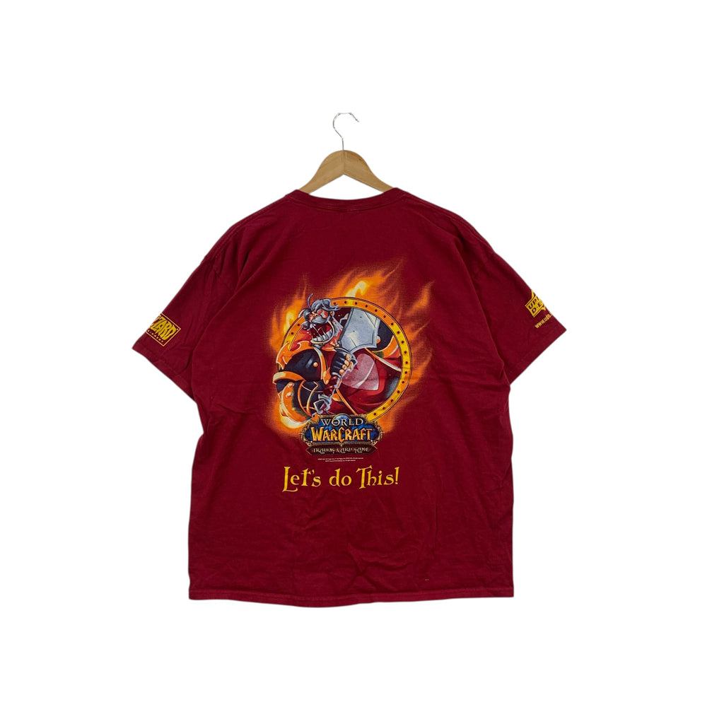 Vintage 2007 WORLD OF WARCRAFT Leeroy Jenkins Tee Shirt Top Trading Card Game