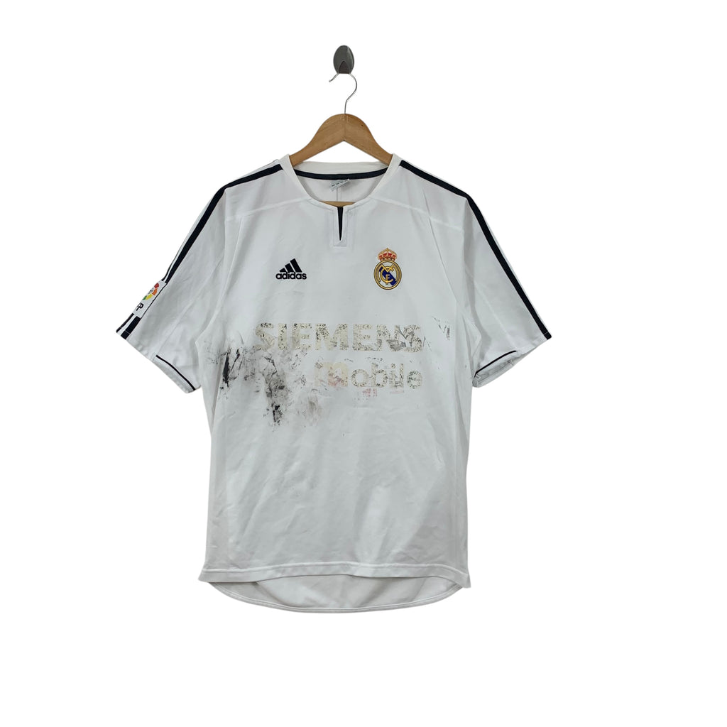 ADIDAS REAL MADRID Home 2004-2005 Season Football Jersey Tee Shirt Top Zidane Name