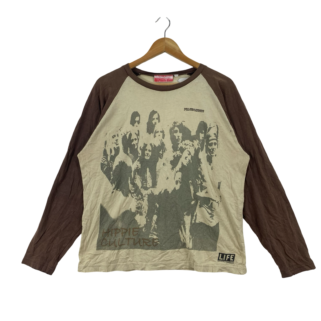 LIFE MAGAZINE  Collection “Hippie Culture” Raglan Long Sleeve T-Shirt