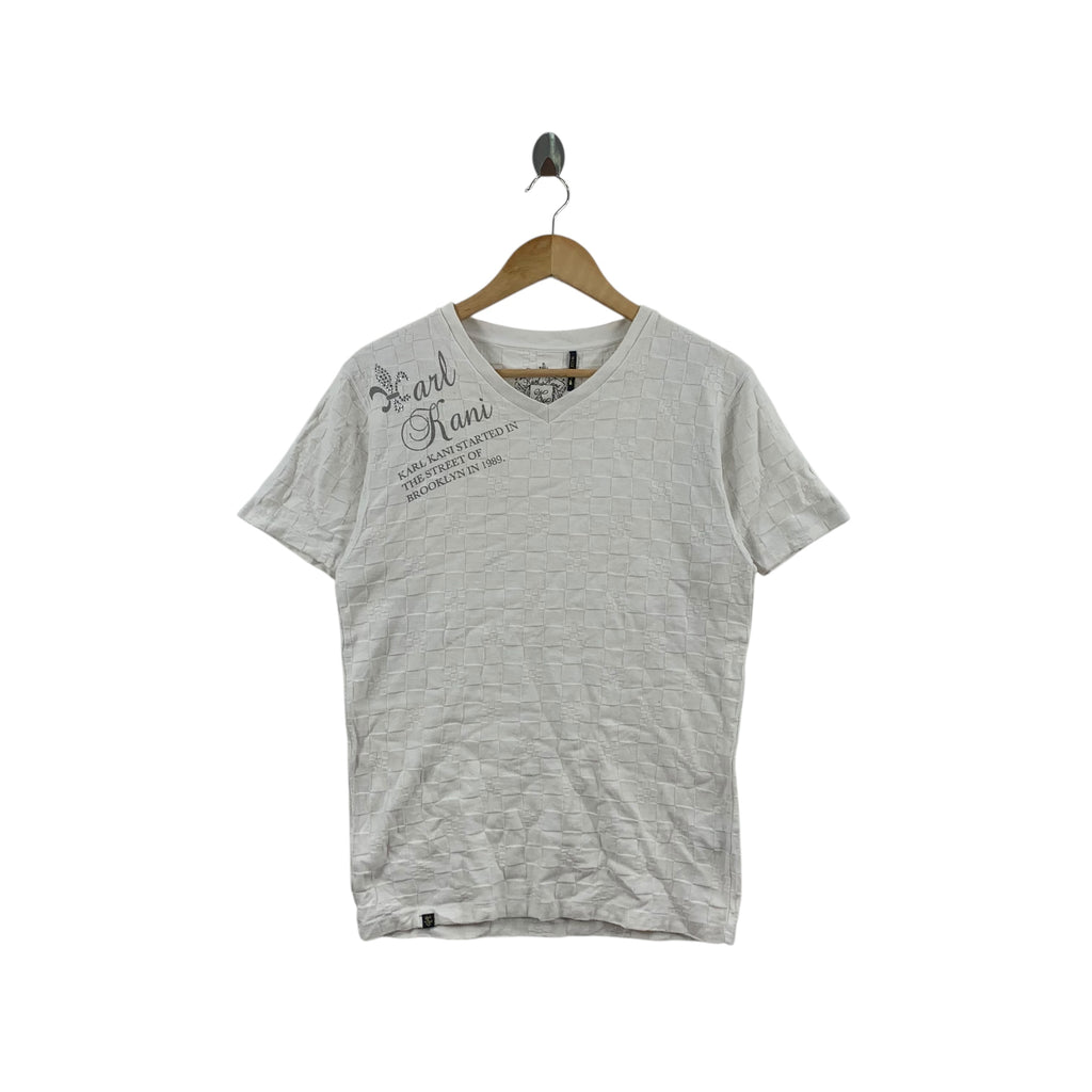 KARL KANI BROOKLYN Quilted Made In Japan Tee Shirt Top Hip Hop Rap