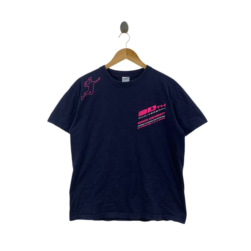 NIHON UNIVERSITY BADMINTON 30th Anniversary Tee Shirt Top Sport Day