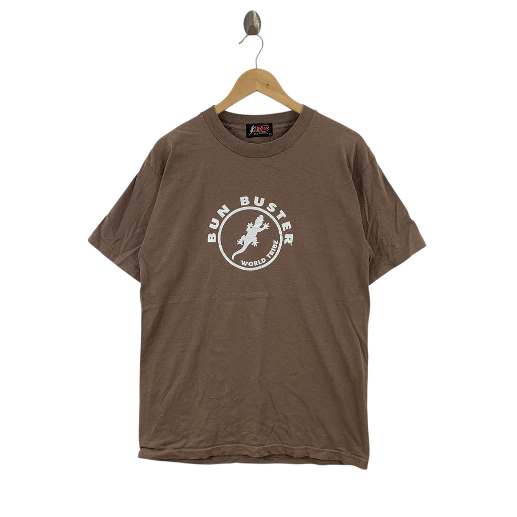 Vintage Y2K BUN BUSTER World Tribe Modern Streetwear Tee Shirt Top Skateboard Graffiti