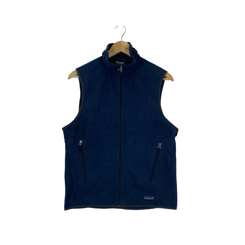 Vintage PATAGONIA SYNCHILLA Collection Fleece Outdoor Vest Jacket Snap Button Windbreaker