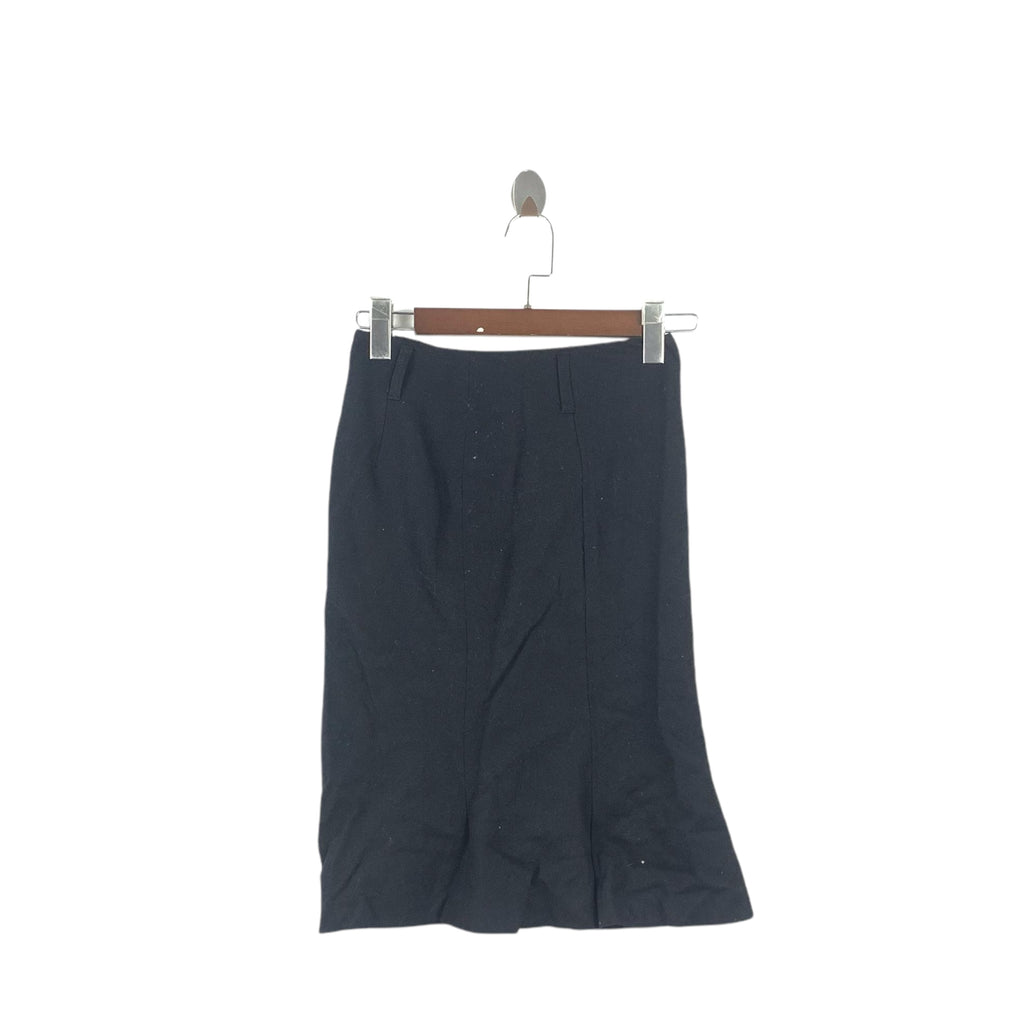Vintage BYE-BYE Made In USA Minimalist Design Midi Skirt Bottom Plain