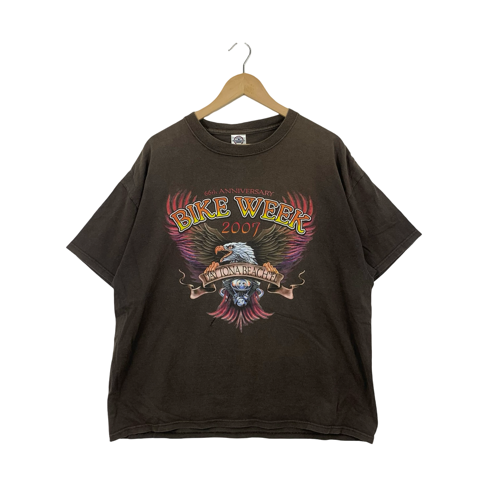 Vintage DAYTONA Bike Week in 2007 66th Anniversary Tee Shirt Too