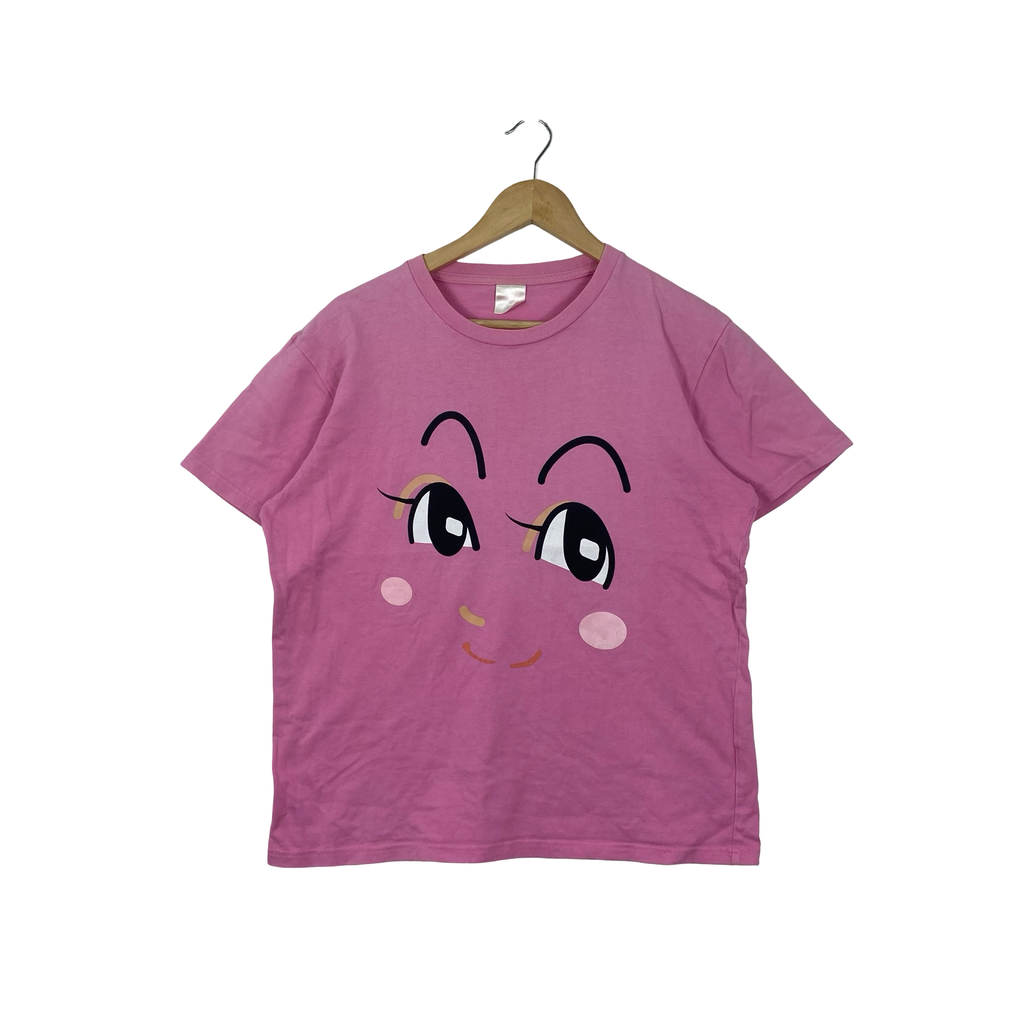 Vintage Y2K KAWAII ANIME Face Graphic T-Shirt Cute Cartoon Character Harajuku Japanese Streetwear Soft Girl Aesthetic
