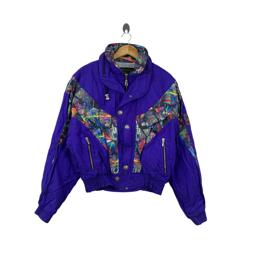 Vintage KILLY JAPAN SKI Winter Hiking Outdoor Fractal Jacket Heavy Coat Windbreaker