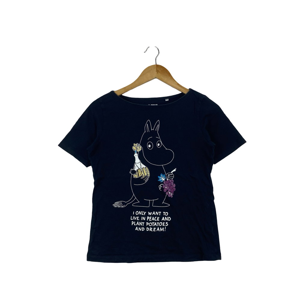 UNIQLO UT Moomin Graphic Cartoon Character Short Sleeve Casual Tee Shirt