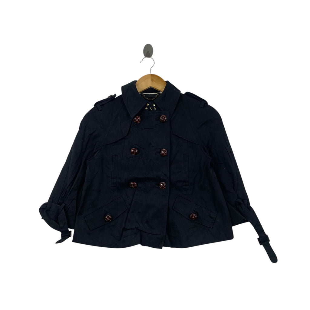 Vintage BANANA REPUBLIC AOP Lining Peacoat Pea Coat Jacket Windbreaker