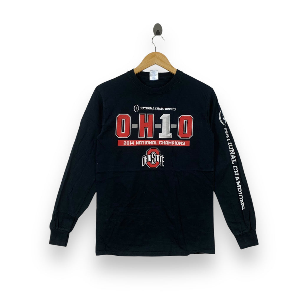 OHIO STATE BUCKEYES 2014 National Champions NFL Tee Shirt Long Sleeve Gildan Ultra Cotton