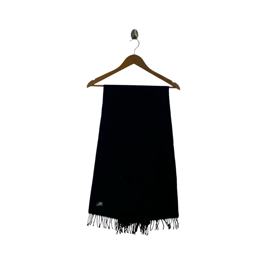 Vintage BURBERRY LONDON CASHMERE Muffler Scarf Shawl Fringes