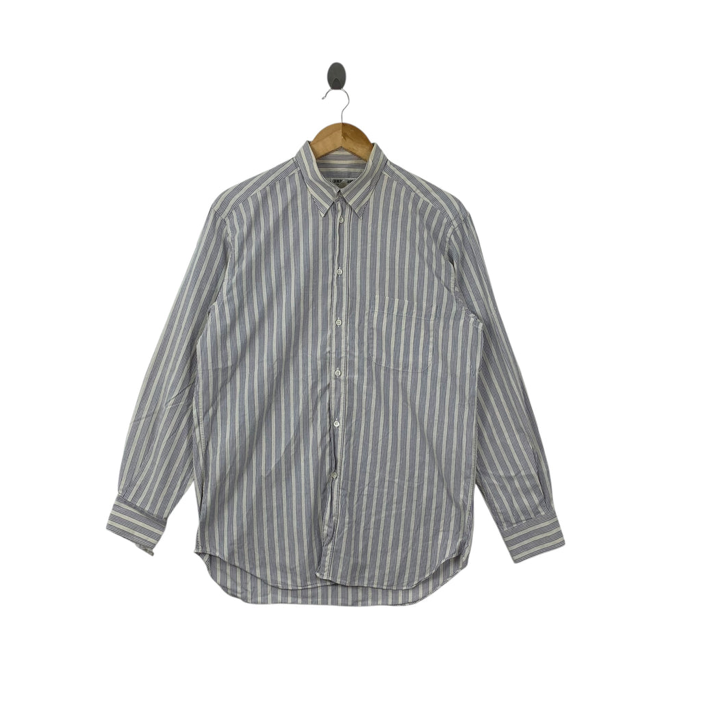 Vintage GIORGIO ARMANI Le Collezioni Striped Casual Tee Shirt Top Button Ups Made In Italy