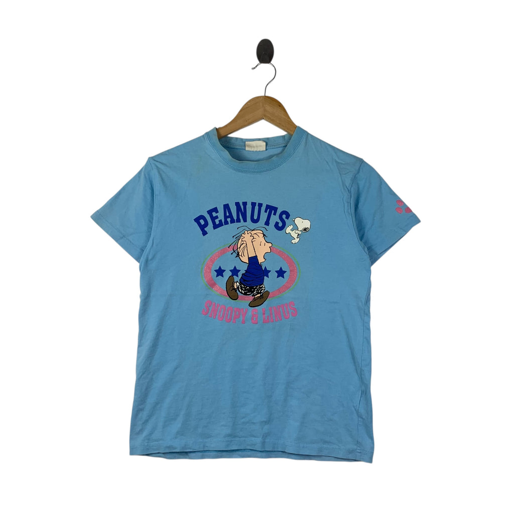 PEANUTS SNOOPY LINUS Cartoon Comic Strip Tee Shirt Top Animation Series