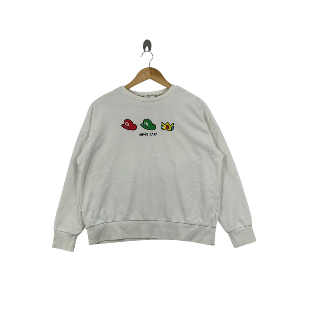 SUPER MARIO BROS Universal Studio Japan Video Game Sweatshirt Sweater Pullover Jumper
