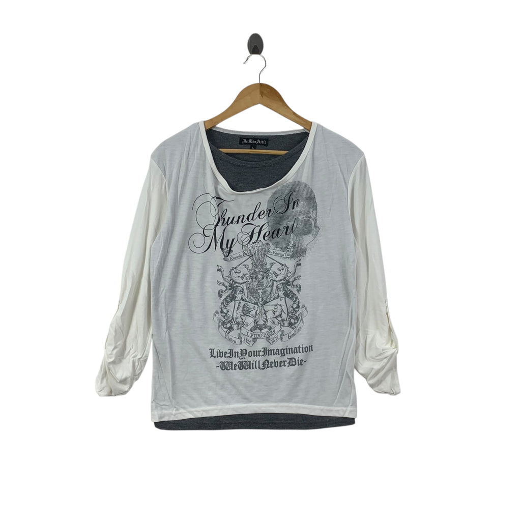 IN THE ATTIC JAPAN Ricardo Giorgio Crest Punk Tee Shirt Top Thunder Hearts