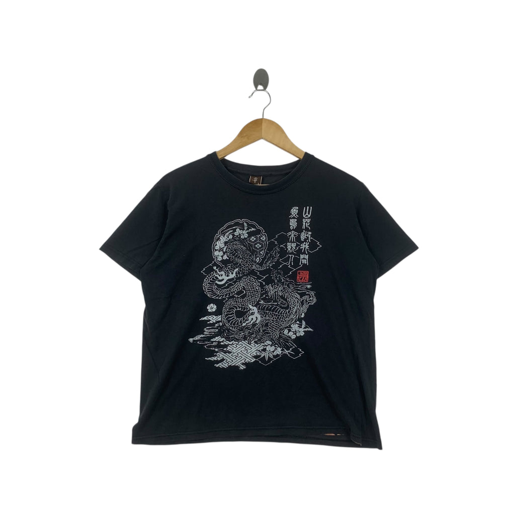 STUDIO HIRO Japan Traditional Dragon Ryu Artwork Tee Shirt Top Culture Wisdom