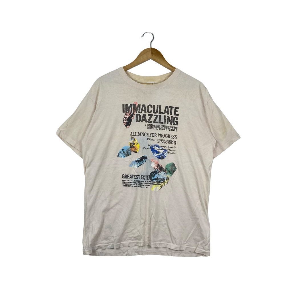 Vintage IMMACULATE DAZZLING Graphic T-Shirt  Abstract Art Print Single Stitch
