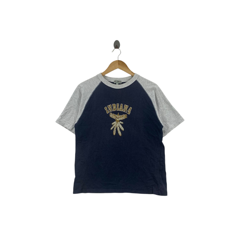 ATOMIC BANANA INDIANA Eagle Aboriginal Culture Tee Shirt Top Raglan