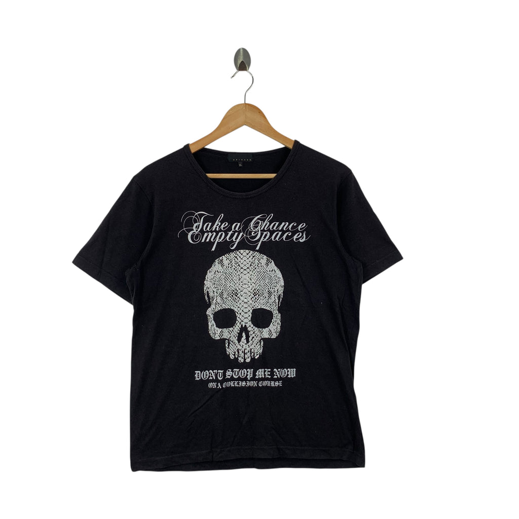 SPINASH JAPAN SKULL Bones Gothic Punk Tee Shirt Top Dont Stop Me Now