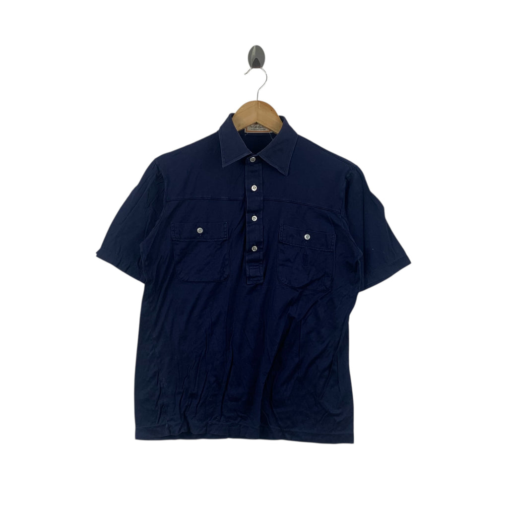 Vintage YVES SAINT LAURENT YSL Tricots Tee Shirt Top Polo Double Pocket