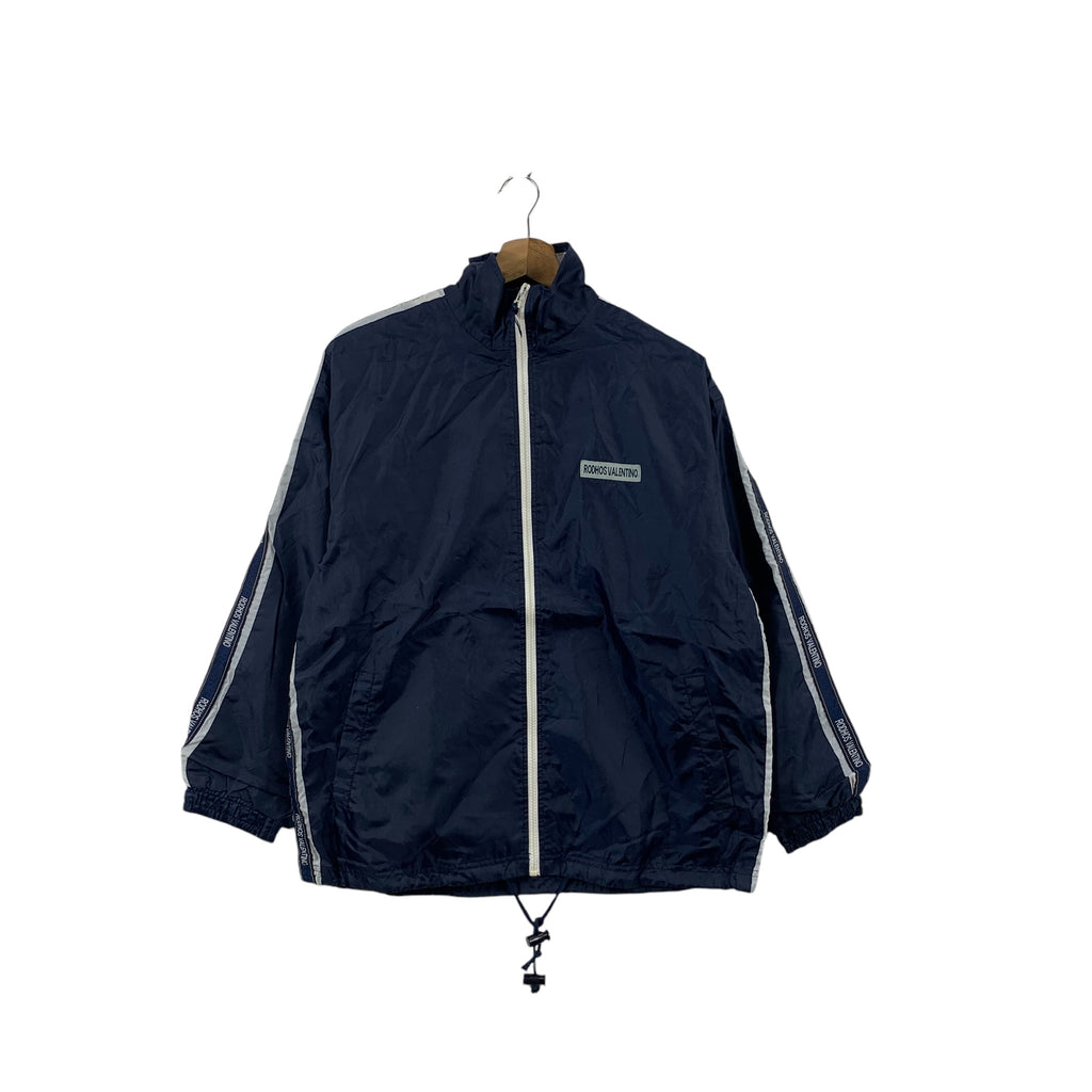 Vintage RODHOS VALENTINO ITALY Side Tape Zipper Jacket Windbreaker Outdoor