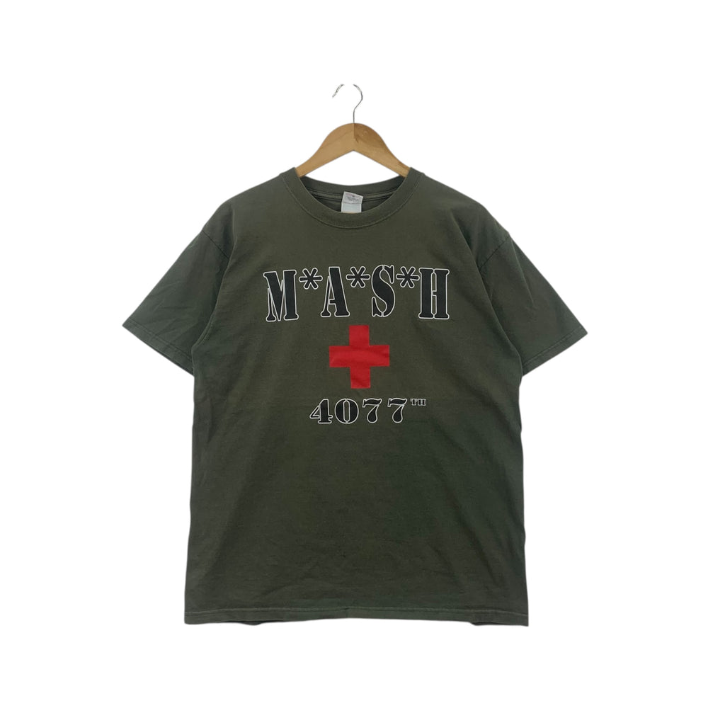Vintage M.A.S.H TV SERIES Mobile Army Surgical Cross Tee Shirt Top 4077th Movie Film