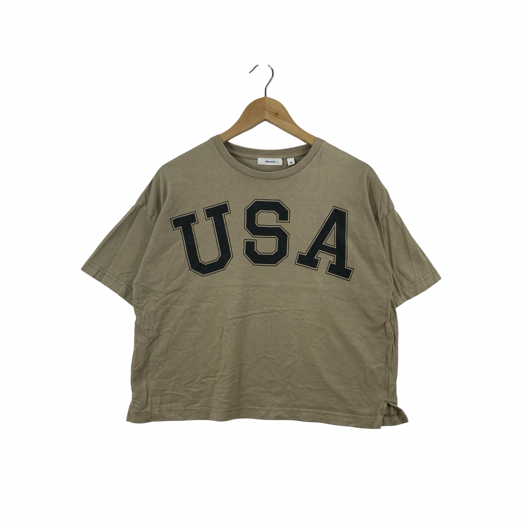 Vintage NIKO AND… USA Big Logo Oversized Boxy Tee Shirt  Casual Streetwear