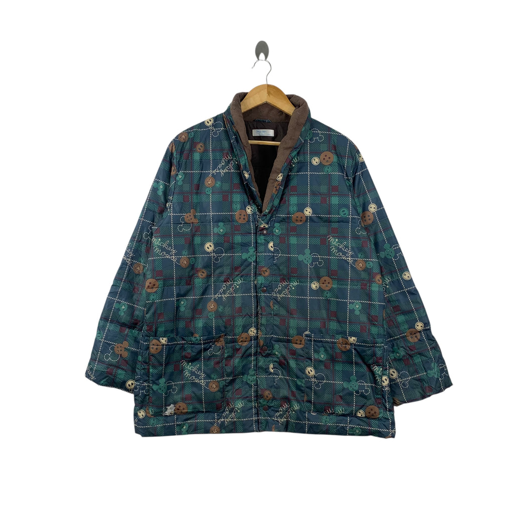 DISNEY x BELLE MAISON Fantasy Shop AOP Puffer Jacket Coat Quilted Over Print Mickey Mouse