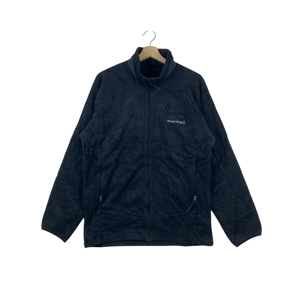 Vintage MONTBELL Japan Fleece Jacket Full Zip Outdoor Hiking Windbreaker Lightweight Technical