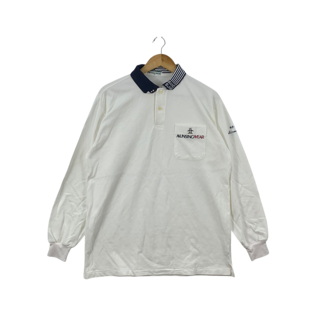 Vintage GRAND SLAM MUNSINGWEAR Golf Polo Tee Shirt Top Long Sleeve