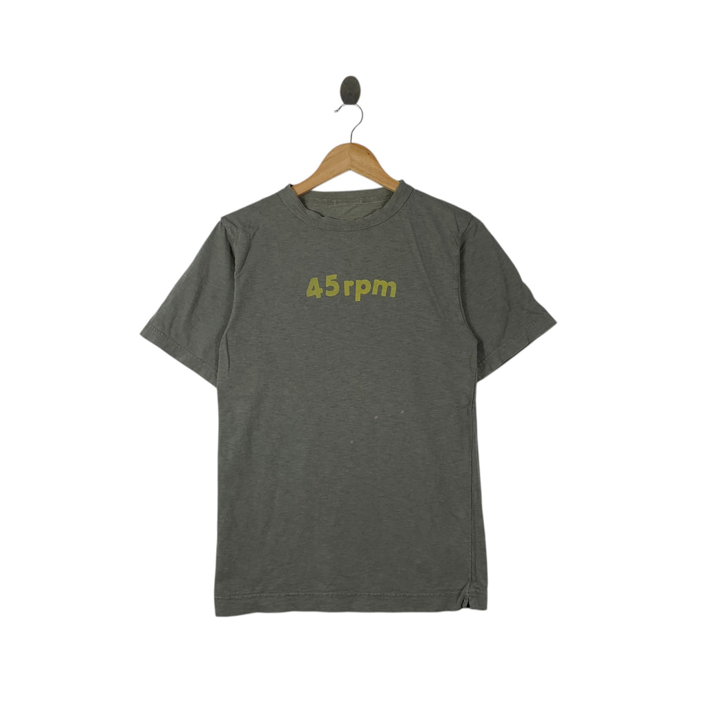 Vintage 45RPM STUDIO Natural Pure Dye Center Logo Tee Shirt Top Made In Japan
