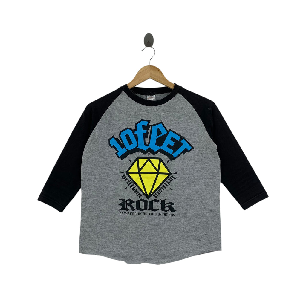 10FEET ROCK SKATEBOARD Rudies Japan Raglan Tee Shirt Top Harajuku Streetwear
