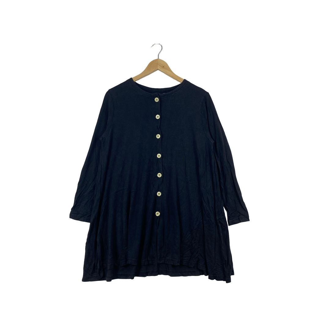 MORGAN DE TOI Paris  Button Front Long Sleeve Tunic Dress Flowy Casual A-Line Oversized Minimalist French Fashion Top