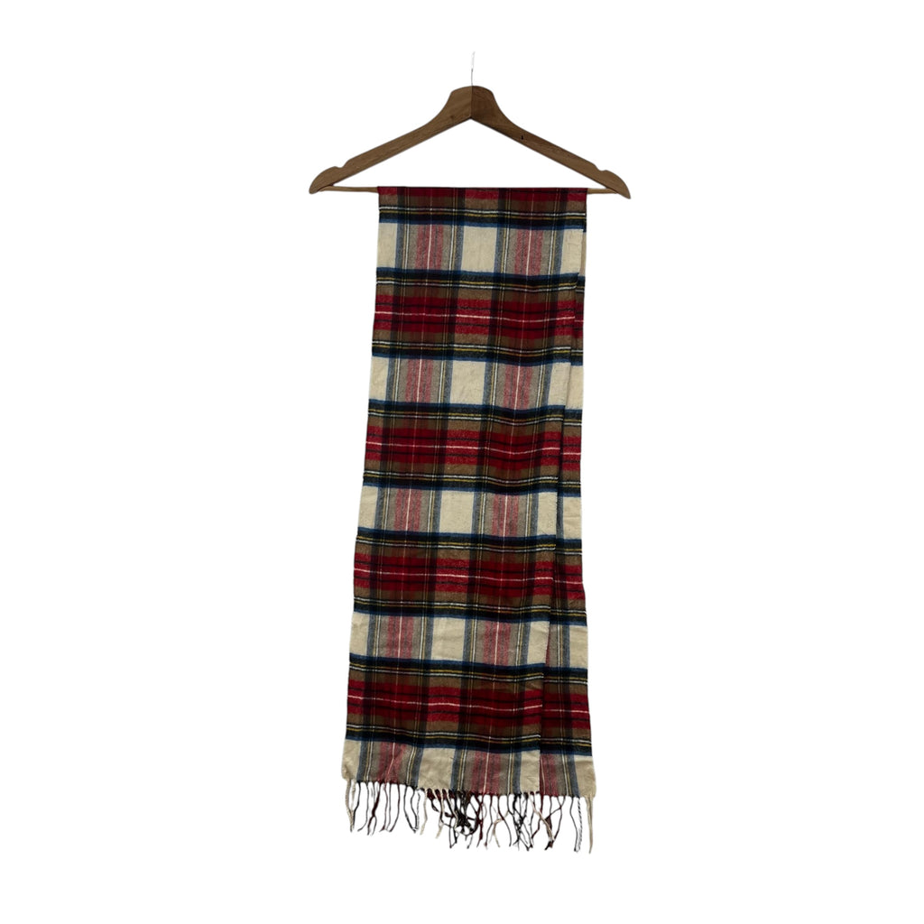 Vintage CASHMINK GERMANY TARTAN Plaids Checks Muffler Scarf Shawl