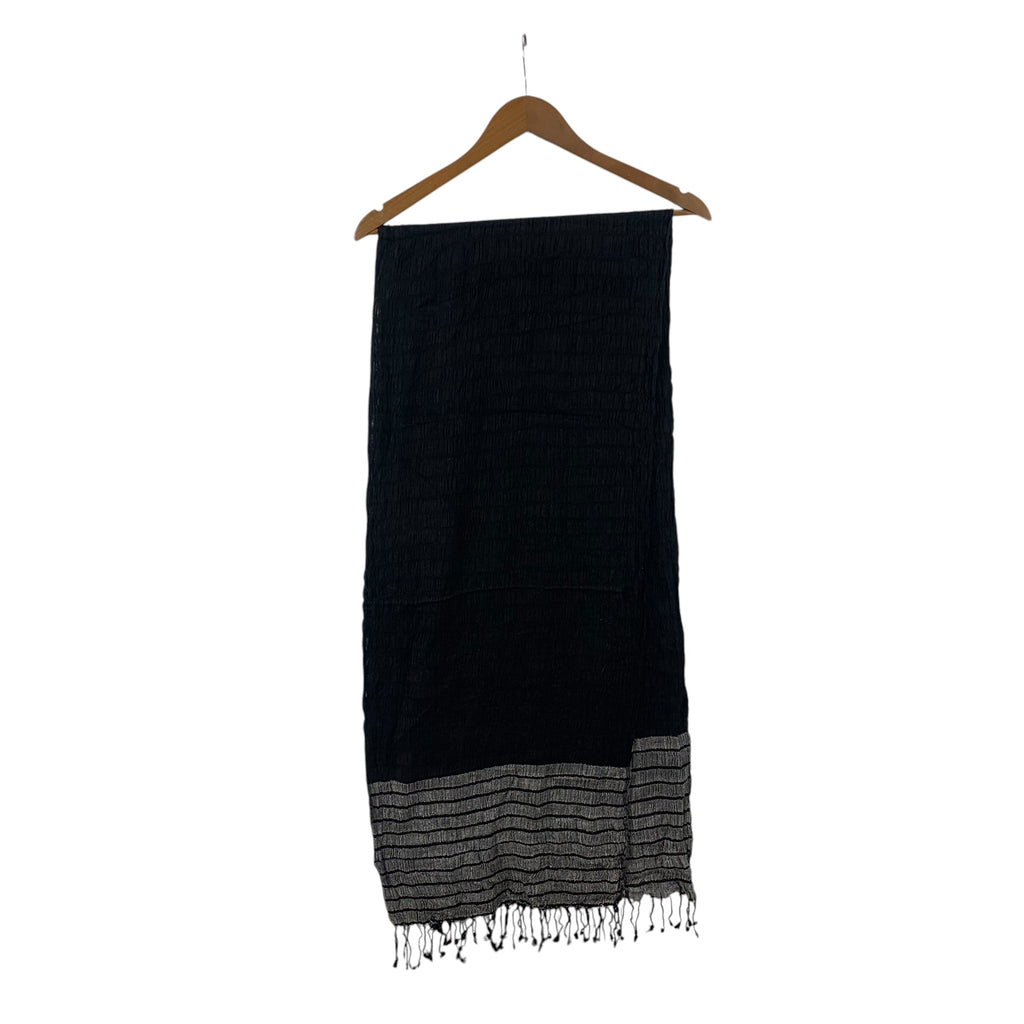 MANGO CASUAL SPORTSWEAR Striped Muffler Scarf Shawl Fringes
