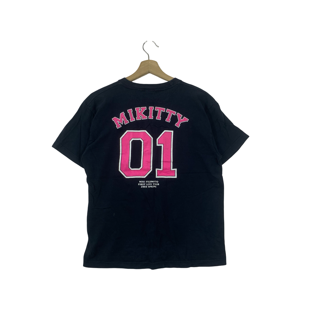 MIKI FUJIMOTO Concert Merchandise First Live Tour 2003 Mikitty Tee Shirt Top