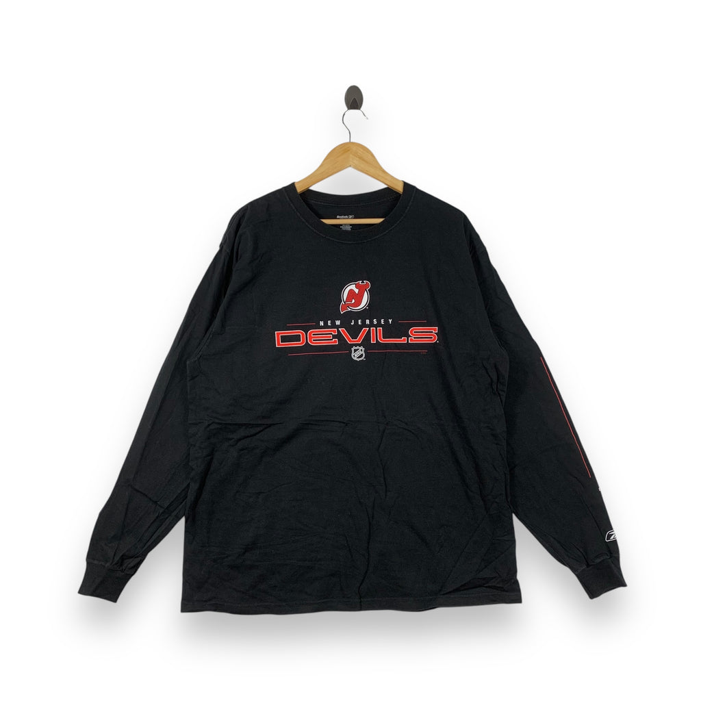 Vintage REEBOK New Jersey Devils NHL Long Sleeve Tee Shirt Long Sleeve