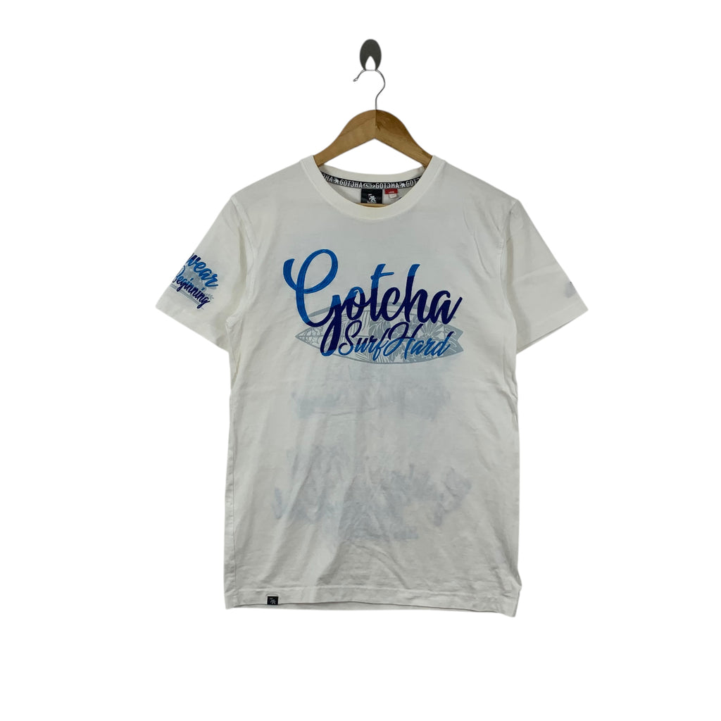 GOTCHA CALIFORNIA SURF Ride Waves Sunwear Tee Shirt Top Embroidered Logo
