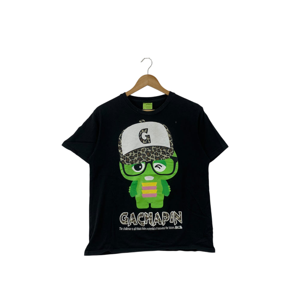 ANIME GACHAPIN MUKKU Fuji TV Japan Cartoon Tee Shirt Top Animation Manga